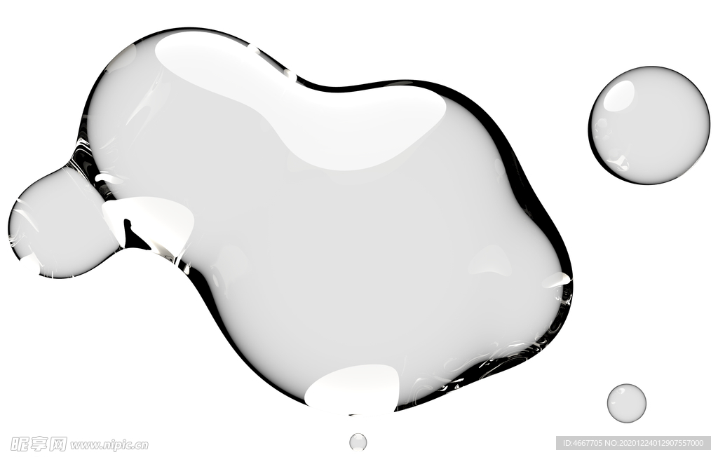 水滴免抠泡泡  透明肥皂泡泡