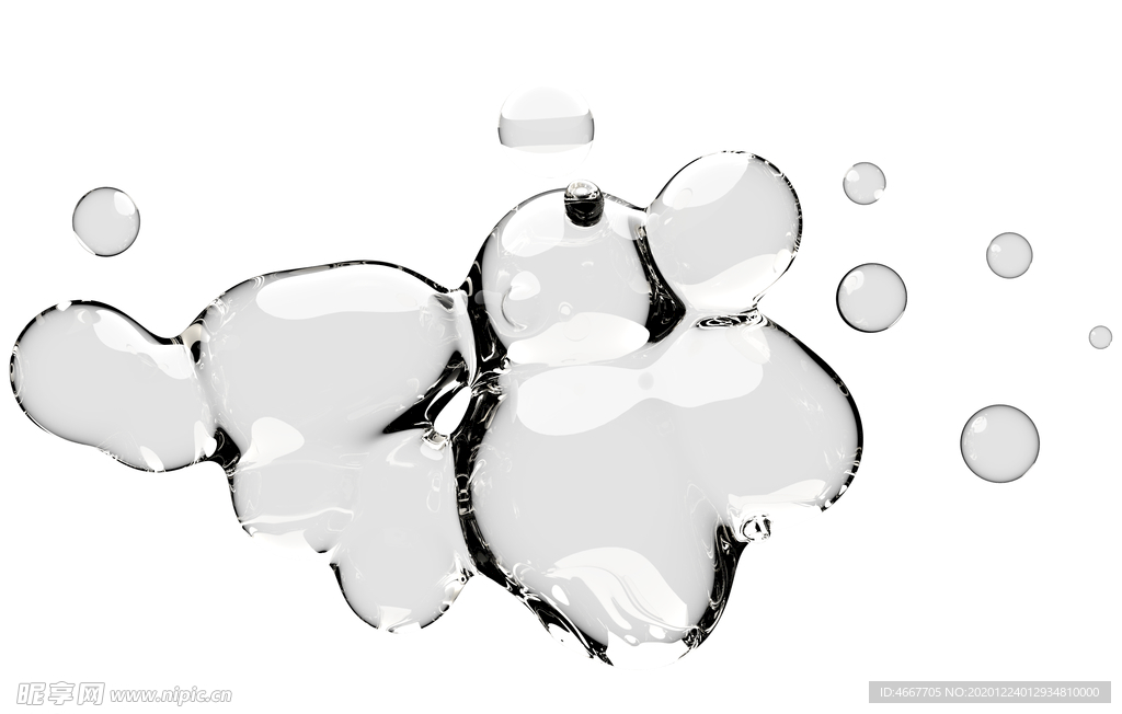 水滴免抠泡泡  透明肥皂泡泡