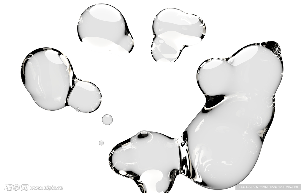 水滴免抠泡泡  透明肥皂泡泡
