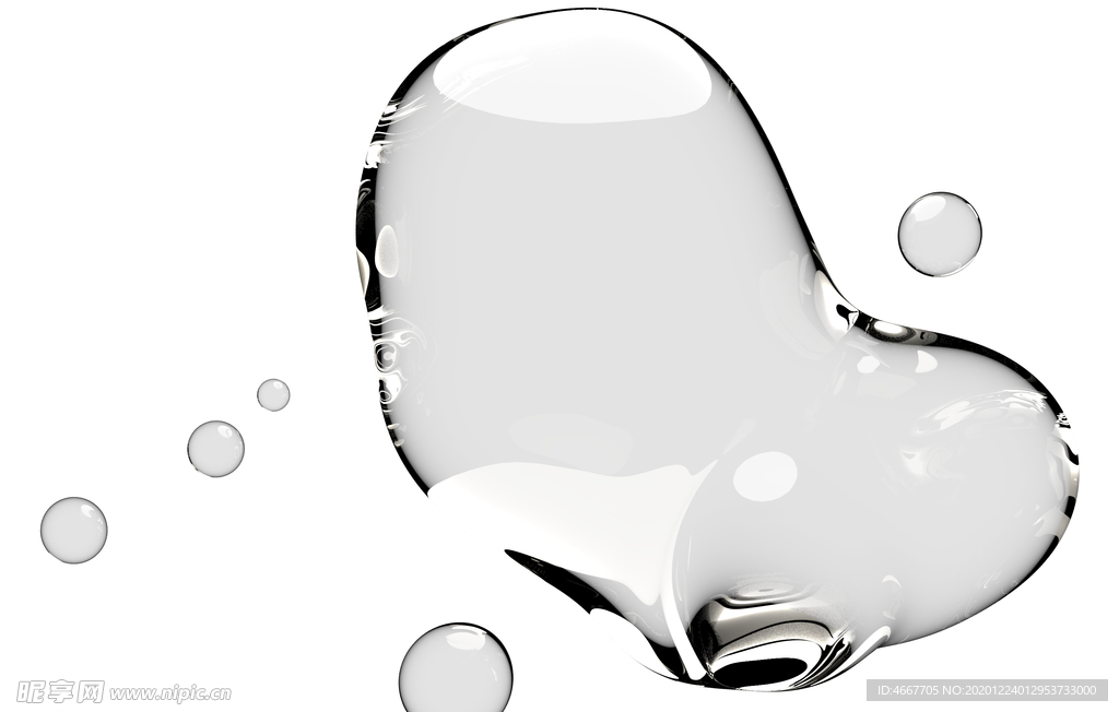 水滴免抠泡泡  透明肥皂泡泡