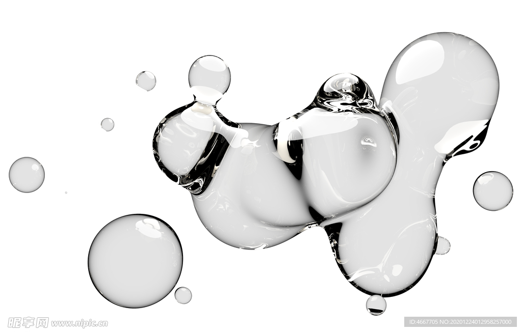 水滴免抠泡泡  透明肥皂泡泡