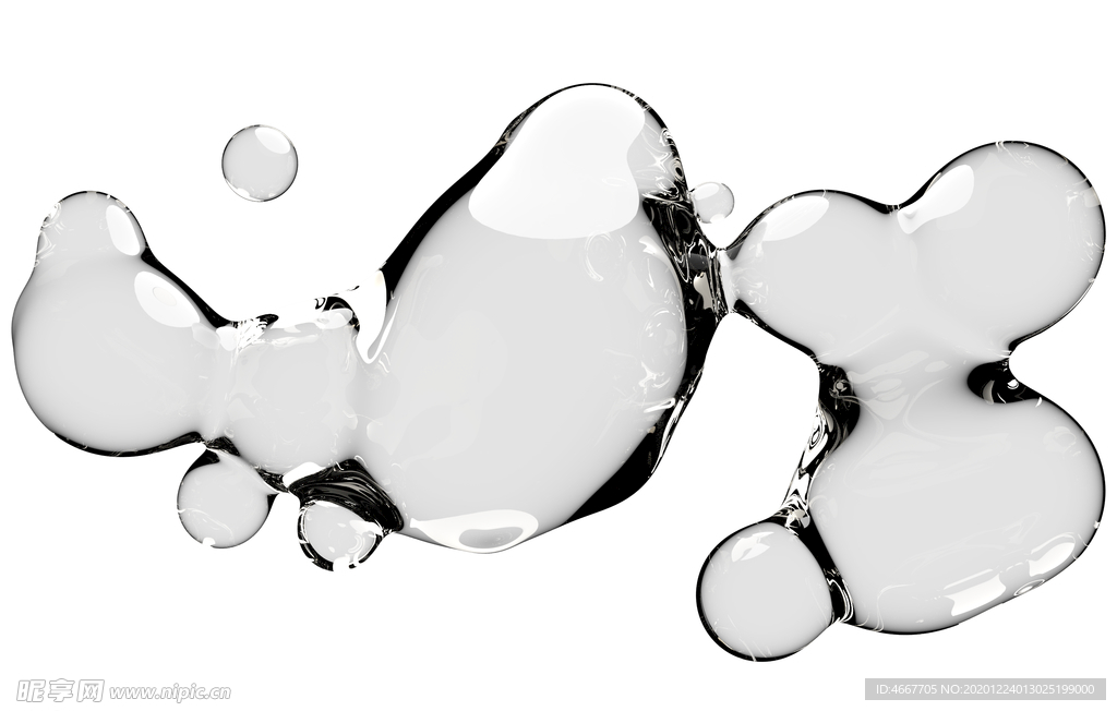 水滴免抠泡泡  透明肥皂泡泡