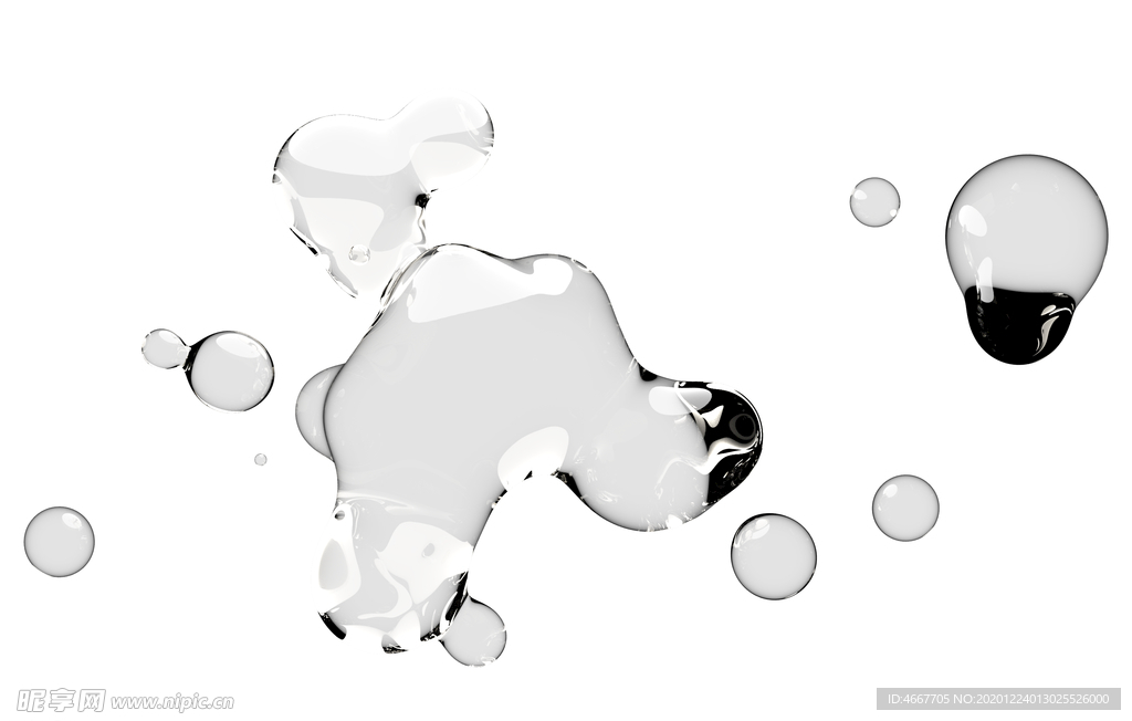 水滴免抠泡泡  透明肥皂泡泡