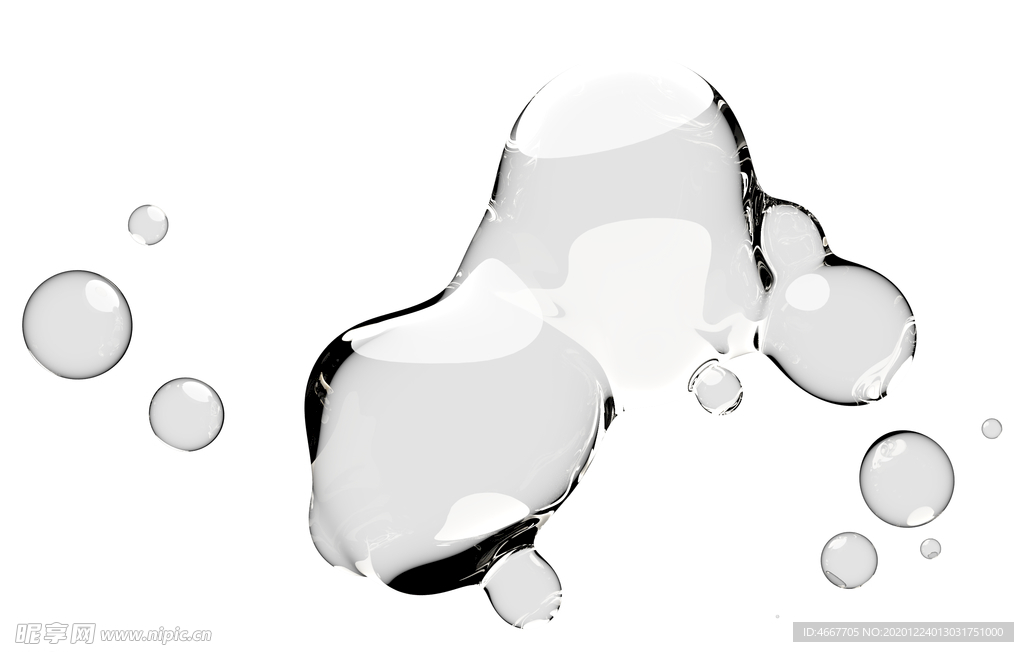 水滴免抠泡泡  透明肥皂泡泡