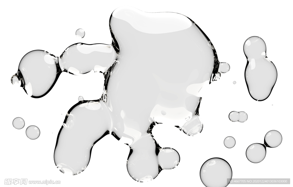 水滴免抠泡泡  透明肥皂泡泡