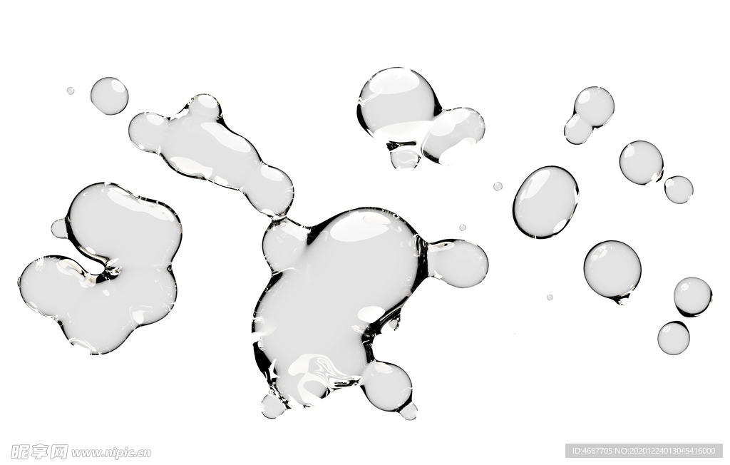 水滴免抠泡泡  透明肥皂泡泡