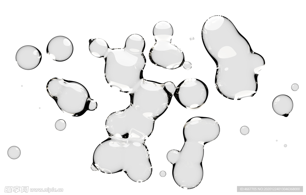 水滴水珠泡泡  透明肥皂泡泡