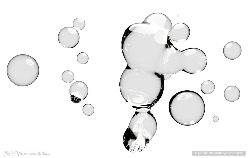 水滴水珠泡泡  透明肥皂泡泡