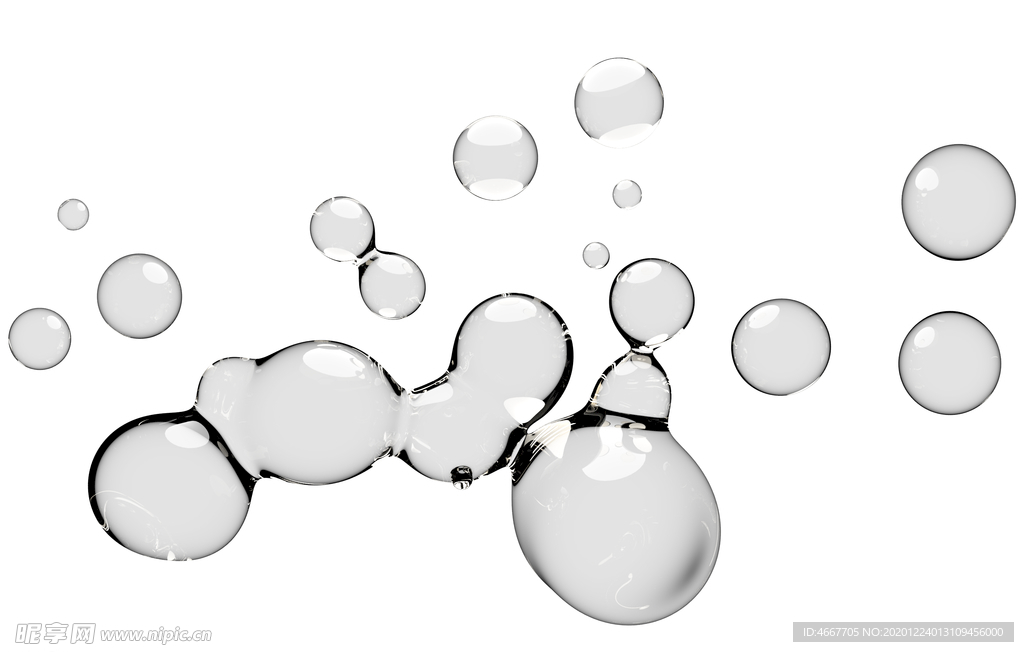 水滴水珠泡泡  透明肥皂泡泡