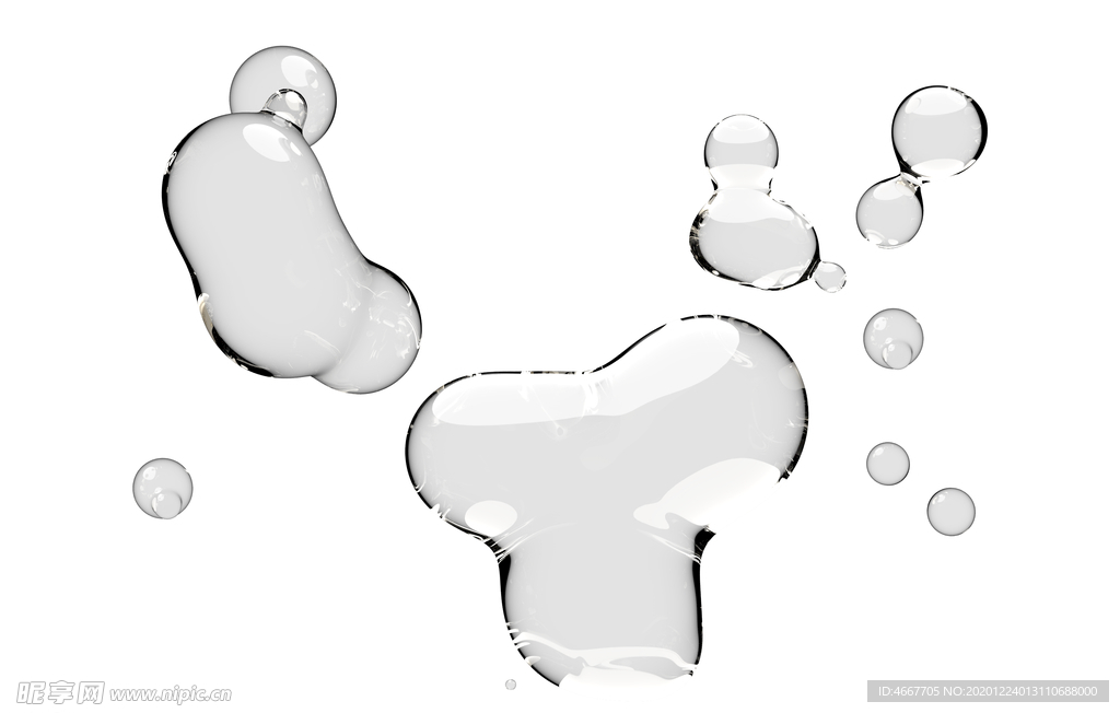 水滴水珠泡泡  透明肥皂泡泡