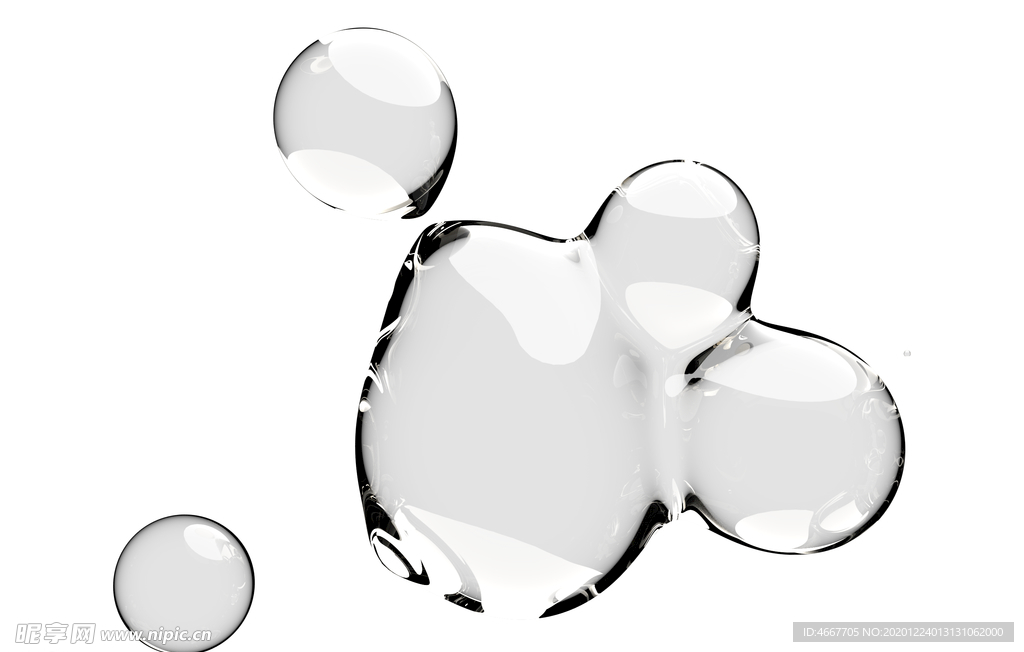 水滴水珠泡泡  透明肥皂泡泡