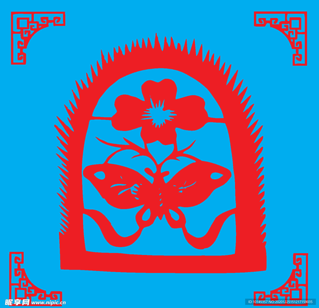 蝶恋花剪纸