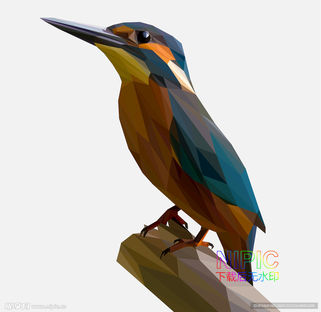 背景图素材鸟图片低面模版矢量