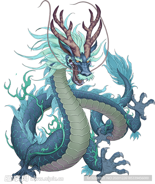 中国风金色龙元素