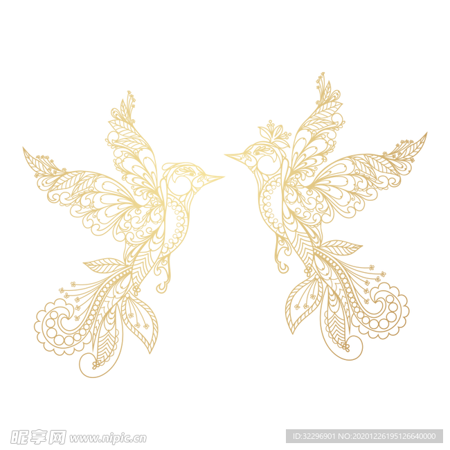 中国风金色龙元素