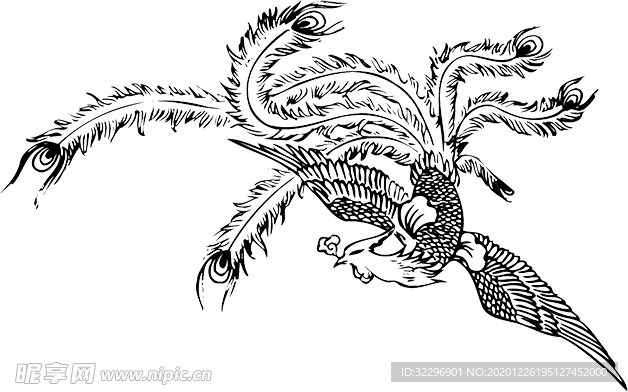 中国风金色龙元素