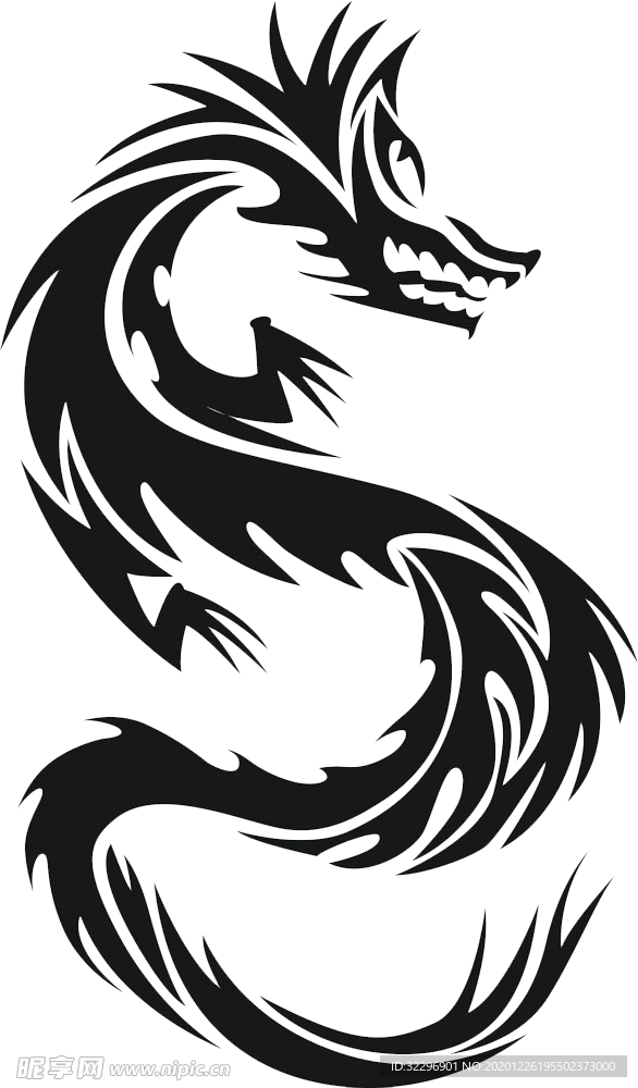 中国风金色龙元素