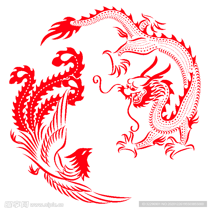 中国风金色龙元素