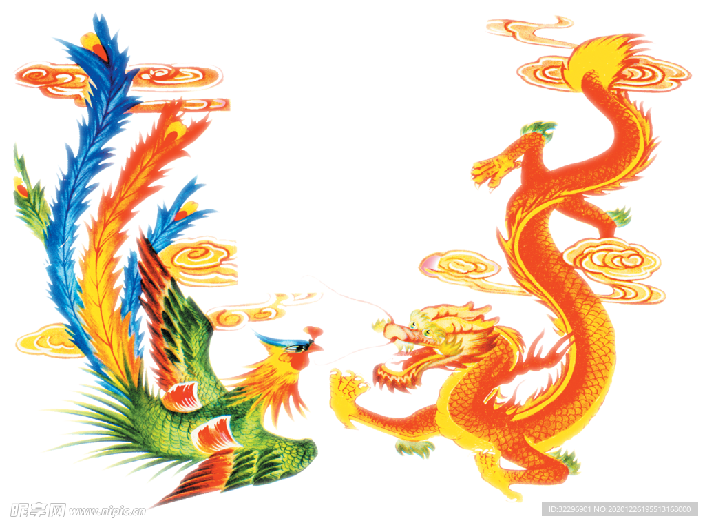 中国风金色龙元素