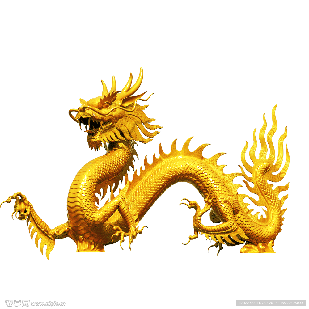 中国风金色龙元素