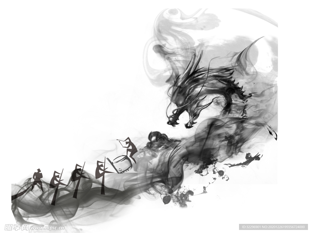 中国风金色龙元素