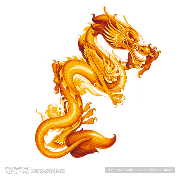 中国风金色龙元素