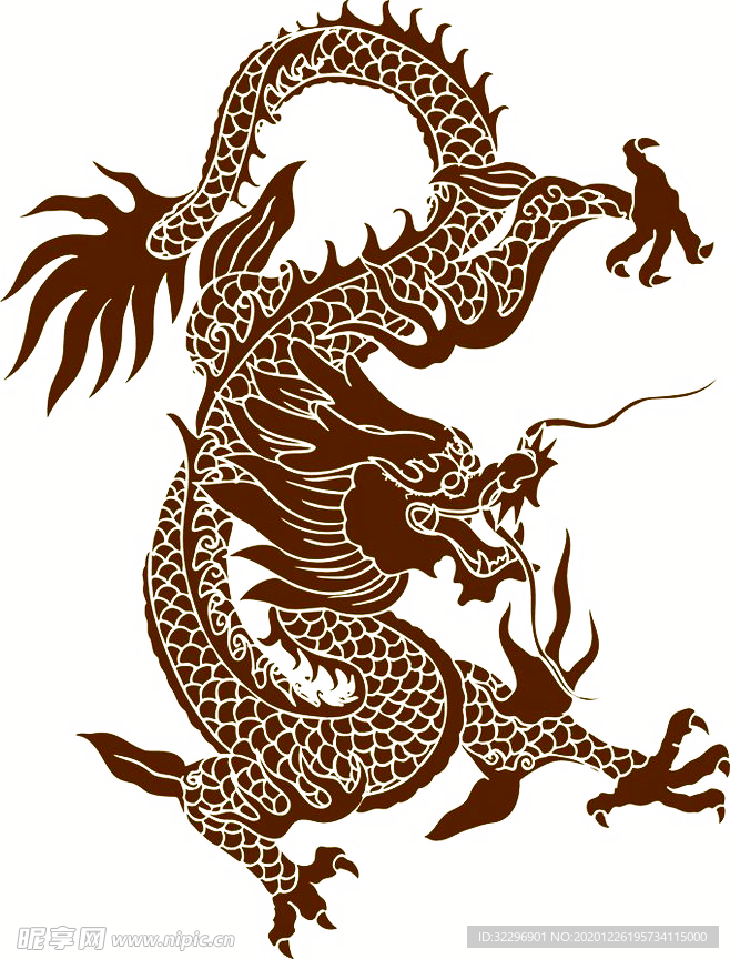 中国风金色龙元素