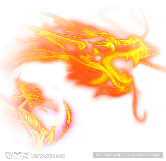 中国风金色龙元素