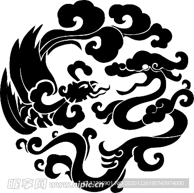 中国风金色龙元素