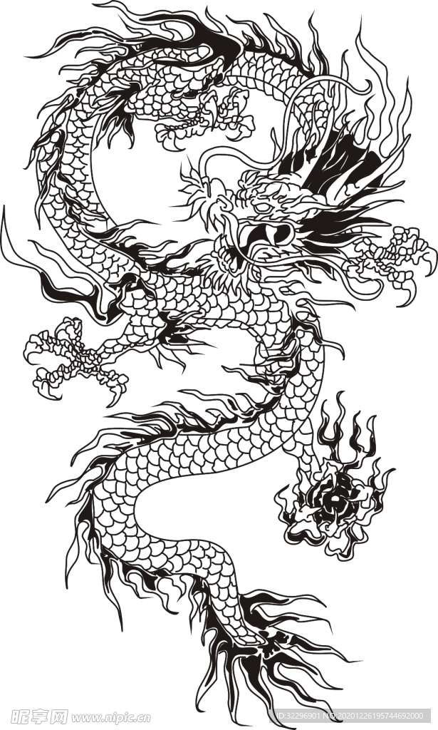 中国风金色龙元素