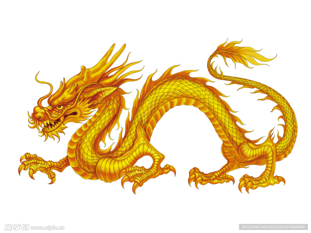中国风金色龙元素