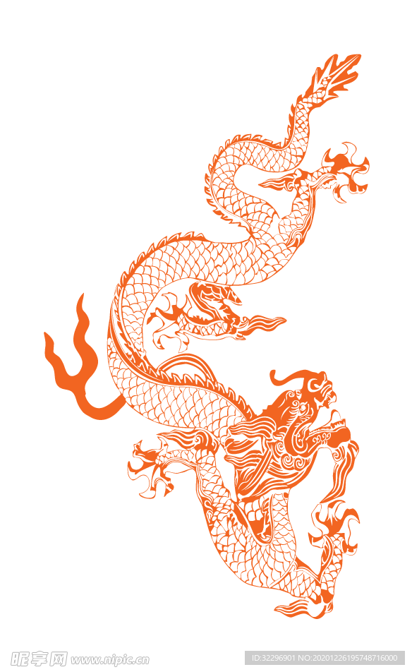 中国风金色龙元素