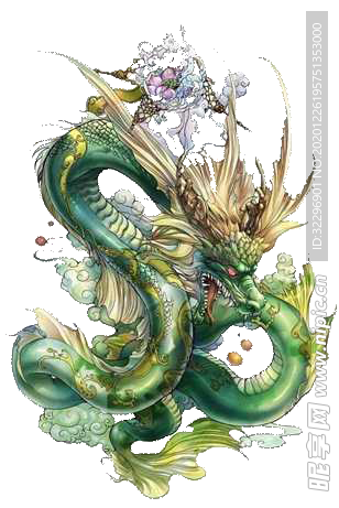 中国风金色龙元素