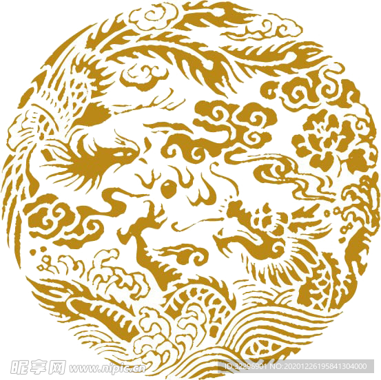 中国风金色龙元素