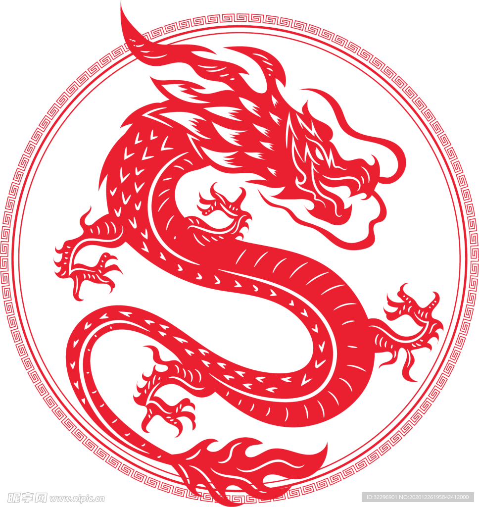 中国风金色龙元素