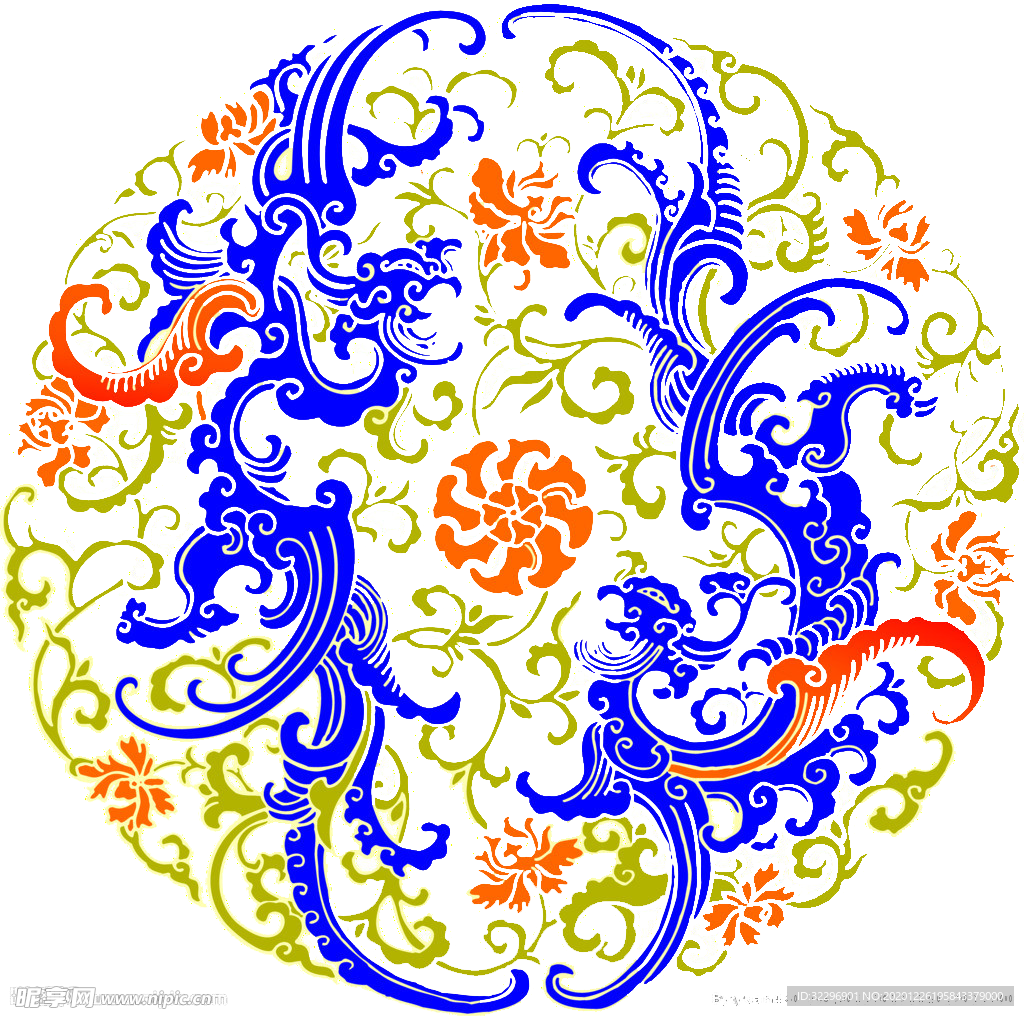 中国风金色龙元素