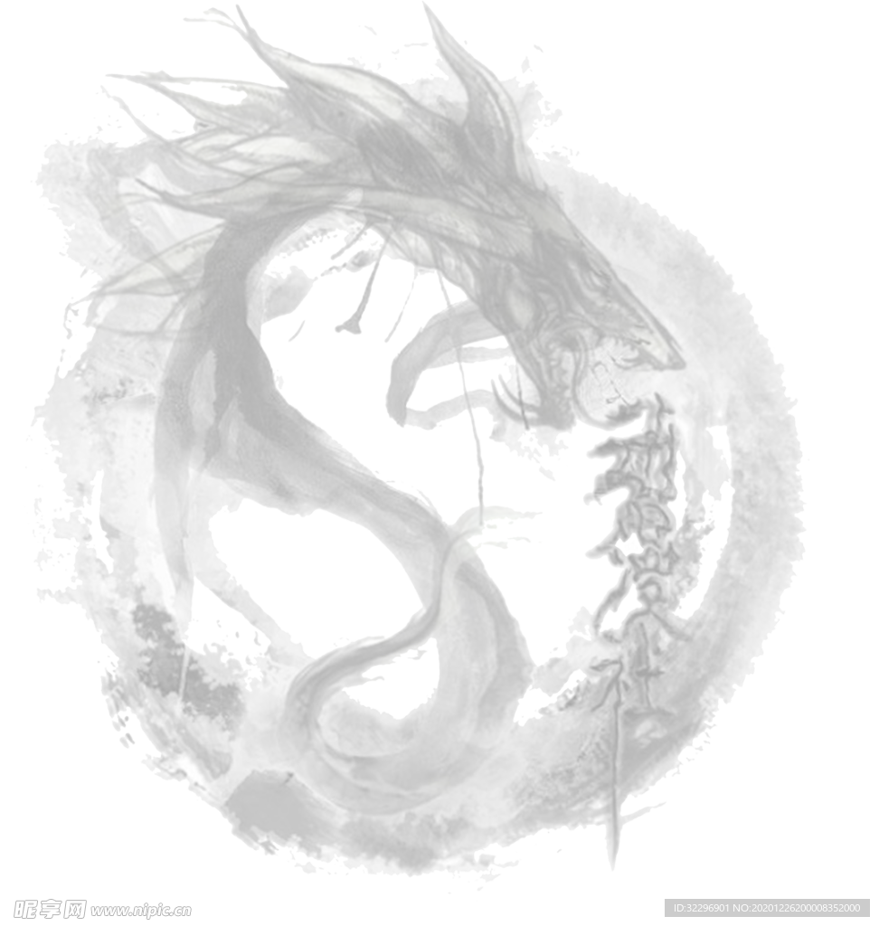 中国风金色龙元素