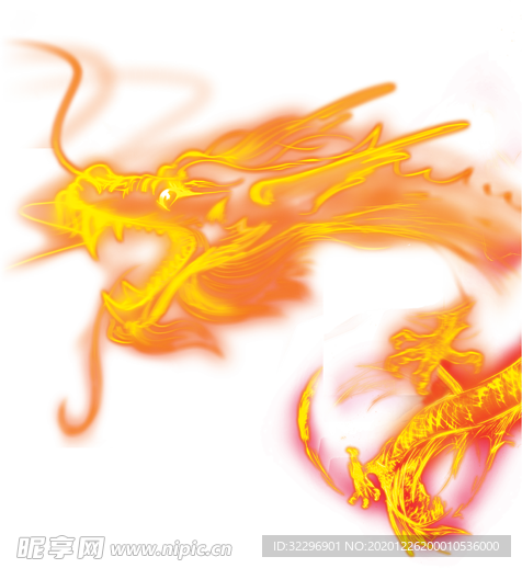 中国风金色龙元素