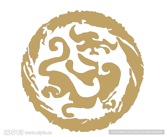 中国风金色龙元素