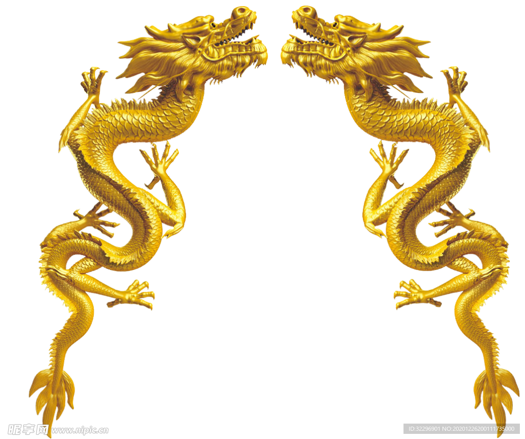 中国风金色龙元素