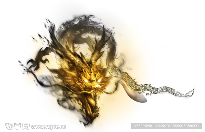 中国风金色龙元素