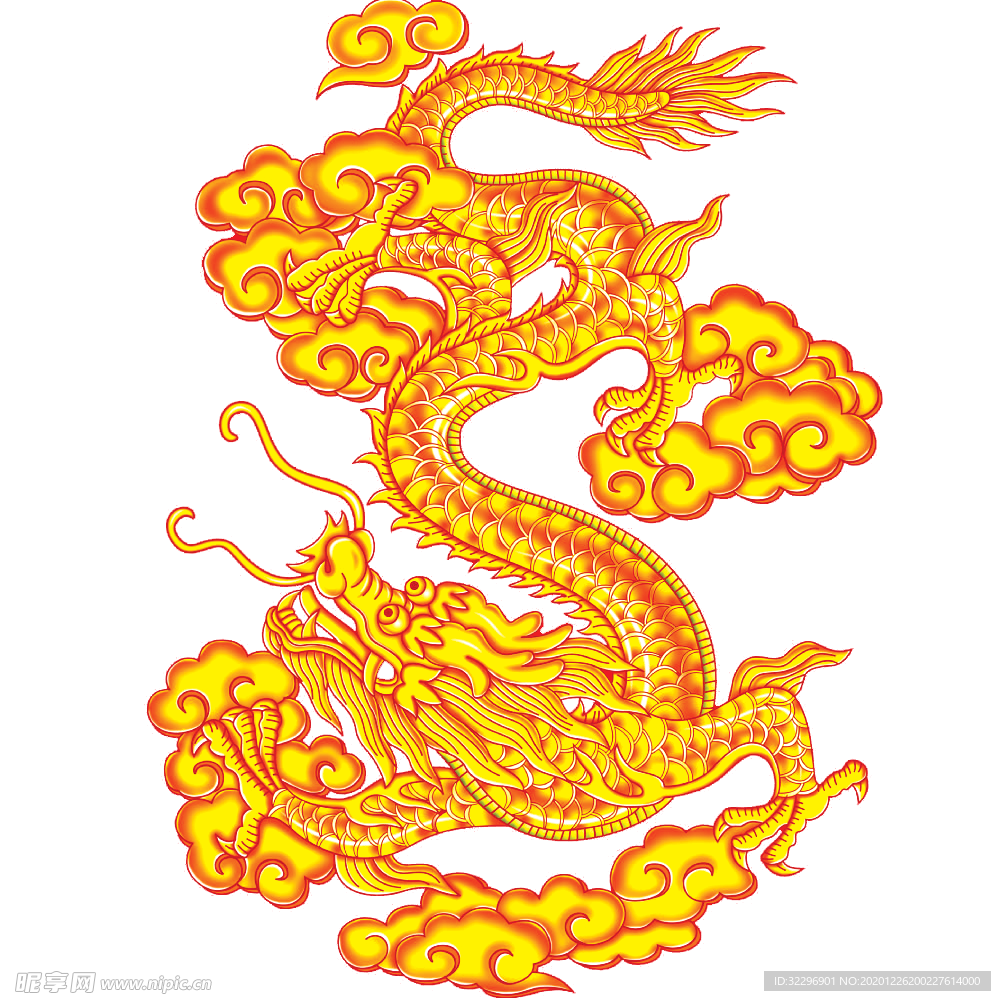 中国风金色龙元素