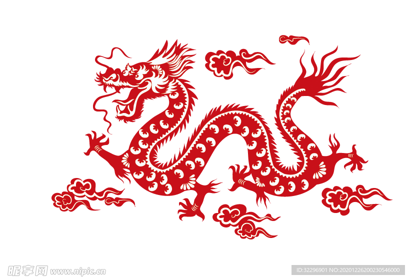 中国风金色龙元素