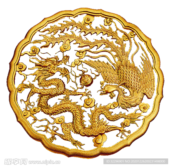 中国风金色龙元素