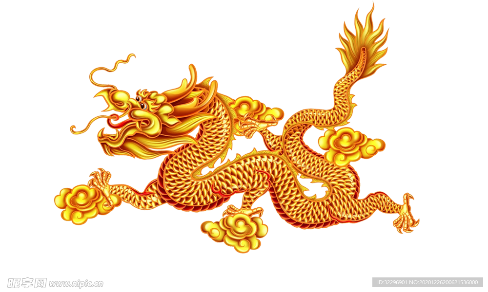 中国风金色龙