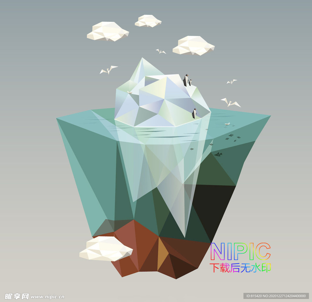 下载矢量模版小山loweps