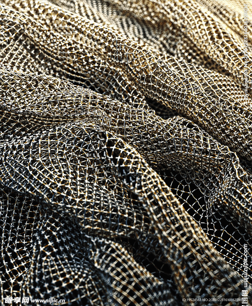 C4D 模型网格渔网铁网