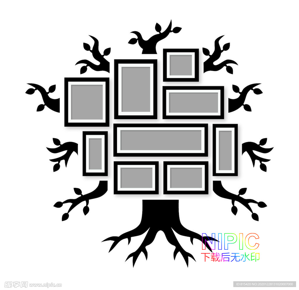 相框eps素材格式照片墙图形