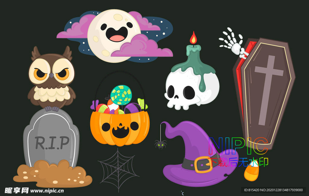 文件模版图标图片魔鬼帽子枯树