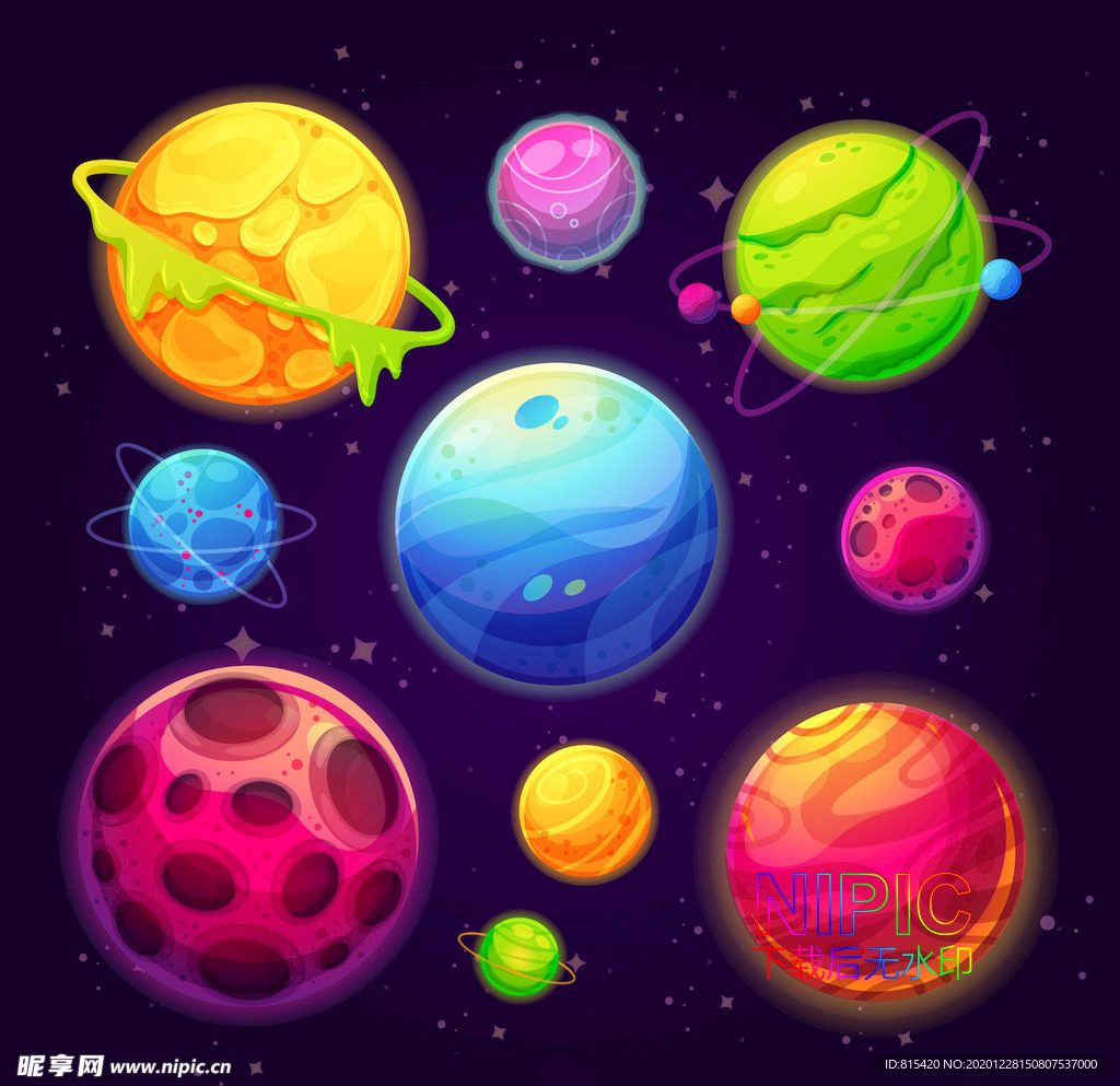 图片格式矢量图木星背景图形